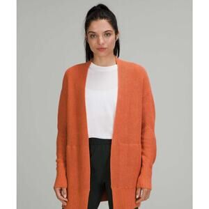 Lululemon Cashlu Sweater Wrap Cardigan Sweater Heathered Pink Savannah M/L